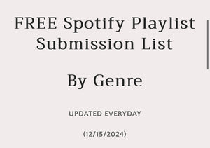 Your Playlist Added to Our Free Submission List