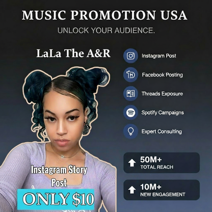 LaLa The A&R Services - only $10 with spacing